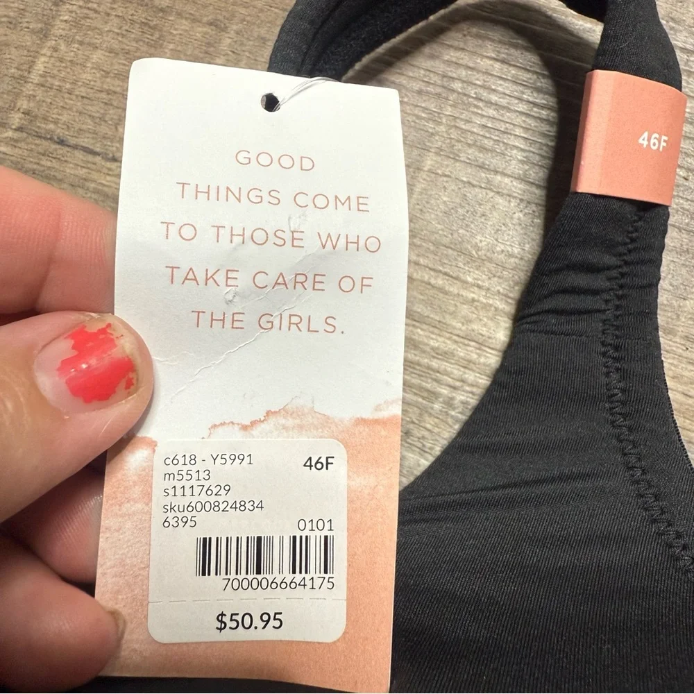 Cacique Underwire Black Women's Bra Soze 46F Smooth - Picture 4 of 6